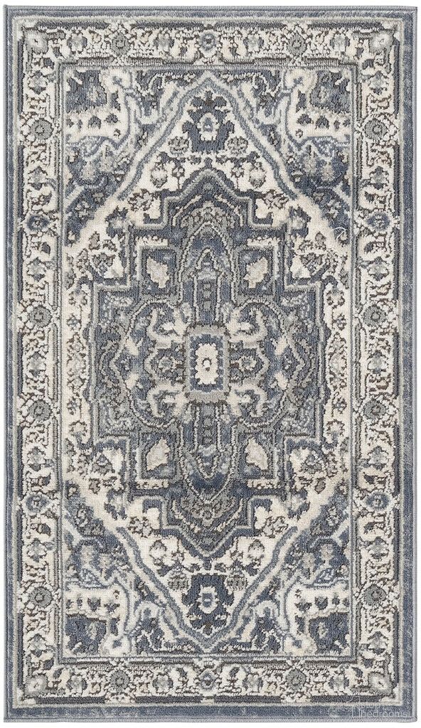 Concerto 2'2" x 3'9" Indoor Rug In Navy and Ivory