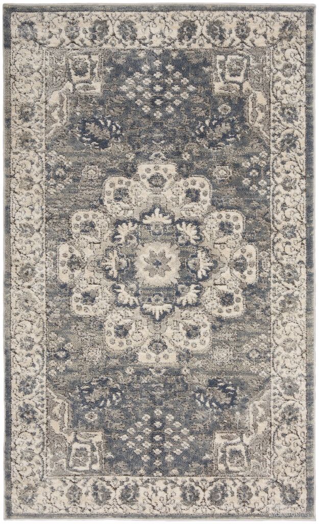 The appearance of Concerto 3' x 5' Indoor Rug In Grey and Ivory designed by Nourison in the rustic / southwestern interior design. This grey/ivory piece of furniture was selected by 1StopBedrooms from Concerto Collection to add a touch of cosiness and style into your home. Sku: 99446808851. Material: Polypropylene.
