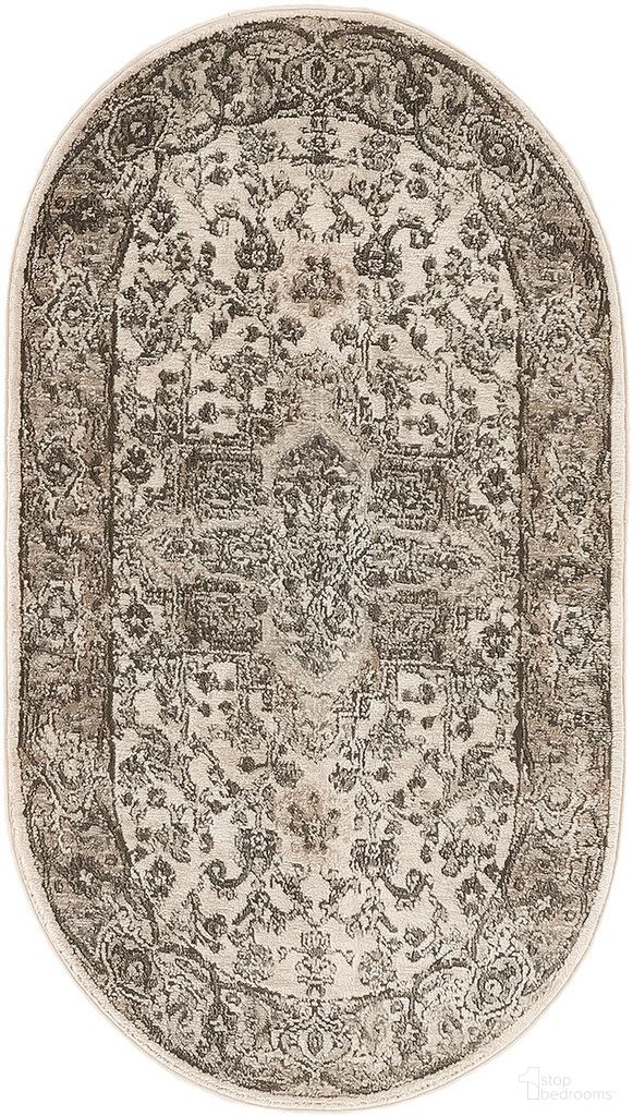 The appearance of Concerto 3' x 5' Oval Indoor Rug In Ivory Grey designed by Nourison in the country / farmhouse interior design. This ivory grey piece of furniture was selected by 1StopBedrooms from Concerto Collection to add a touch of cosiness and style into your home. Sku: 99446956538. Material: Polypropylene.