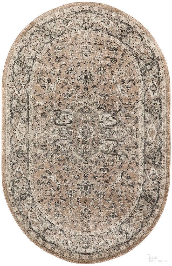 The appearance of Concerto 6' x 9' Oval Farmhouse Indoor Rug In Beige Grey designed by Nourison in the country / farmhouse interior design. This beige grey piece of furniture was selected by 1StopBedrooms from Concerto Collection to add a touch of cosiness and style into your home. Sku: 99446956477. Material: Polypropylene.