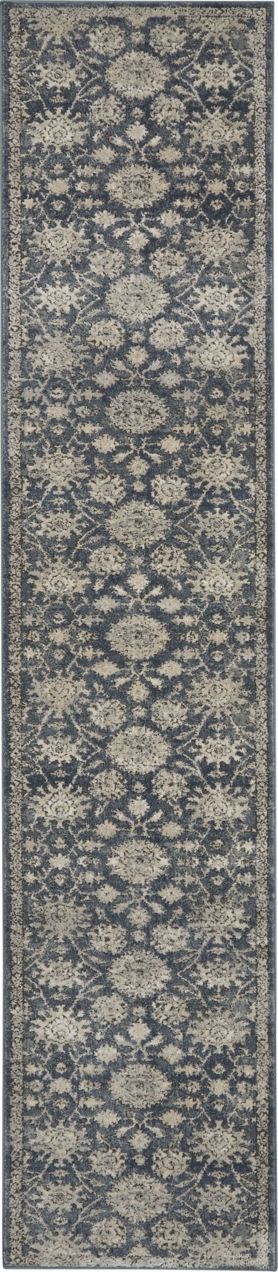 The appearance of Concerto Blue and Beige 2'2" x 10' Runner Vintage Area Rug designed by Nourison in the rustic / southwestern interior design. This blue and beige piece of furniture was selected by 1StopBedrooms from Concerto Collection to add a touch of cosiness and style into your home. Sku: 99446749376. Material: Polypropylene.