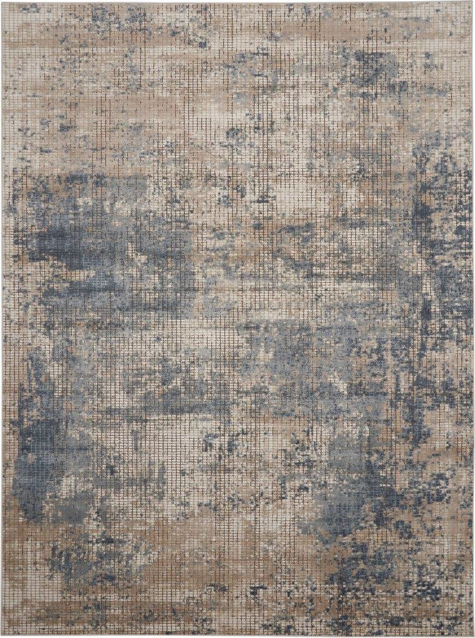 The appearance of Concerto Blue and Beige 8'10" x 11'10" Contemporary Area Rug designed by Nourison in the modern / contemporary interior design. This blue and beige piece of furniture was selected by 1StopBedrooms from Concerto Collection to add a touch of cosiness and style into your home. Sku: 99446748829. Material: Polypropylene.