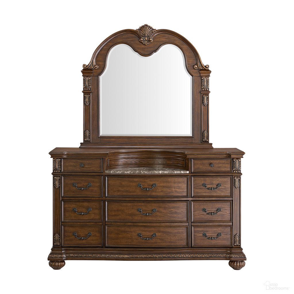 Concerto Dresser and Mirror Set In Brown