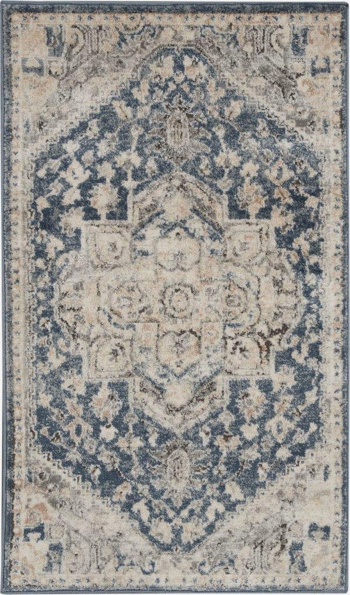 The appearance of Concerto Ivory Blue 2'2" x 3'9" Area Rug designed by Nourison in the traditional interior design. This ivory blue piece of furniture was selected by 1StopBedrooms from Concerto Collection to add a touch of cosiness and style into your home. Sku: 99446749734. Material: Polypropylene.