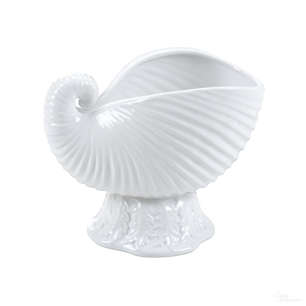 The appearance of Concha Cachepot In White and Cream designed by Wildwood in the modern / contemporary interior design. This white/cream piece of furniture was selected by 1StopBedrooms from Meg Braff Collection to add a touch of cosiness and style into your home. Sku: 193073. Material: Ceramic.