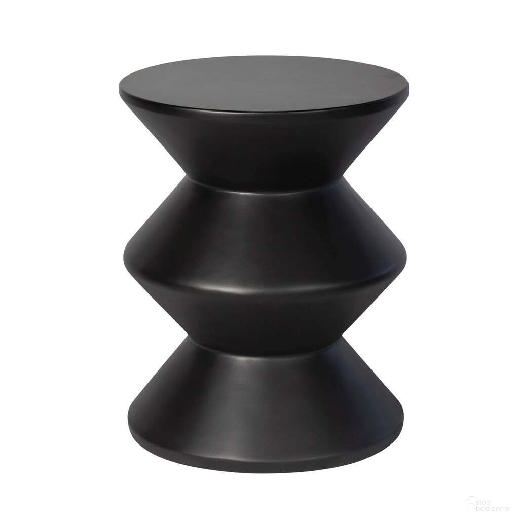 The appearance of Concrete Inverted Side Table In Black designed by LH Imports in the industrial interior design. This black piece of furniture  was selected by 1StopBedrooms from Concrete Collection to add a touch of cosiness and style into your home. Sku: VT069-BLK. Material: Concrete.