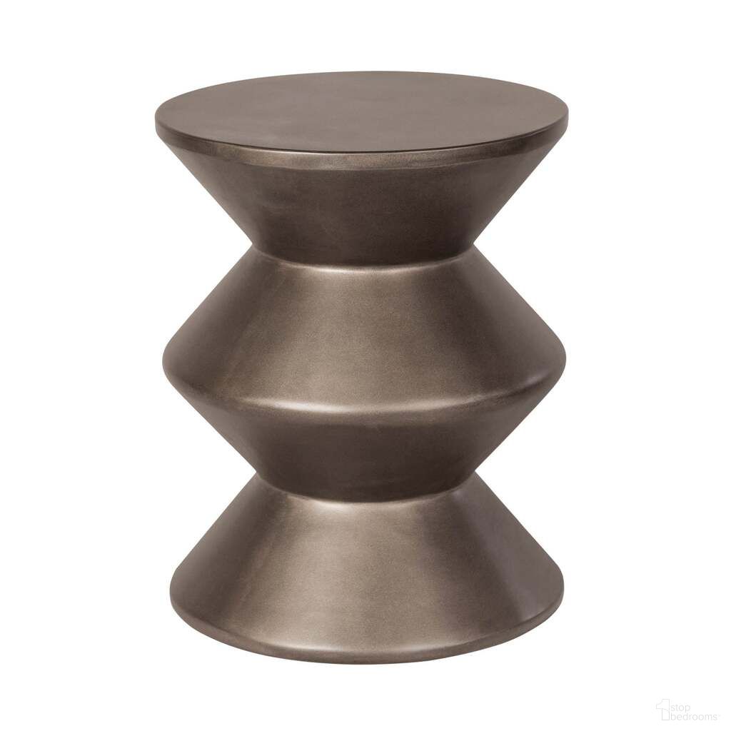 The appearance of Concrete Inverted Side Table In Bronze designed by LH Imports in the industrial interior design. This bronze piece of furniture  was selected by 1StopBedrooms from Concrete Collection to add a touch of cosiness and style into your home. Sku: VT069-BRZ. Material: Concrete.