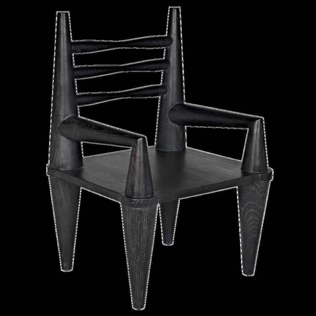 Cone Chair In Cinder Black by Noir | 1StopBedrooms