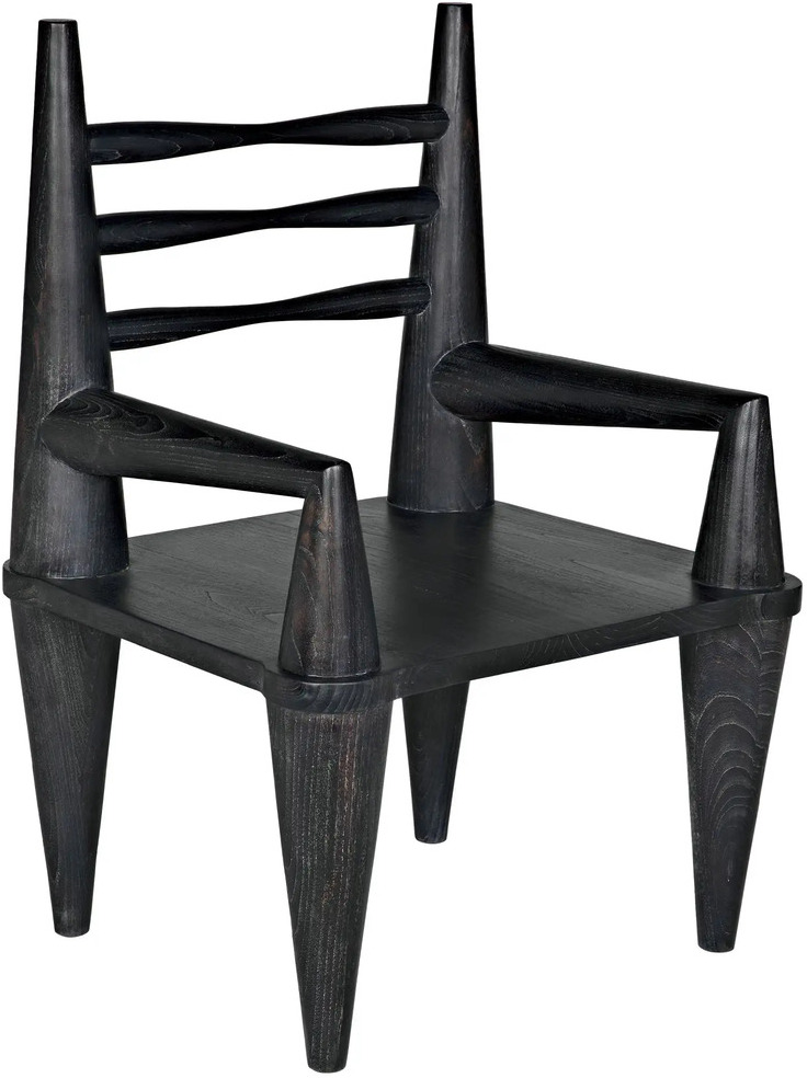 Cone Chair In Cinder Black by Noir | 1StopBedrooms