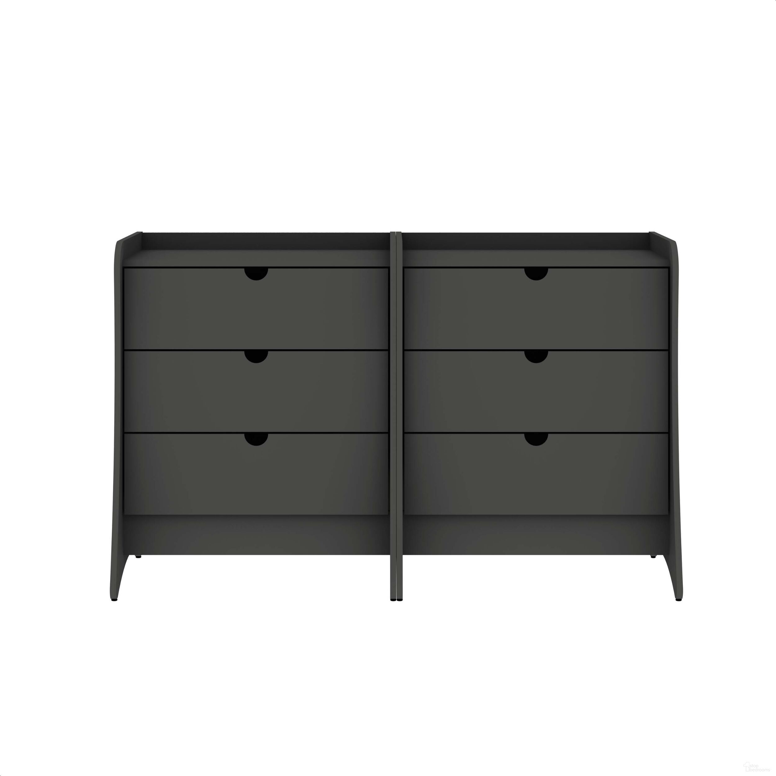 The appearance of Coney Dresser Set of 2 In Grey designed by Manhattan Comfort in the transitional interior design. This grey piece of furniture was selected by 1StopBedrooms from Coney Collection to add a touch of cosiness and style into your home. Sku: 182GMC9;182GMC9. Material: MDF.