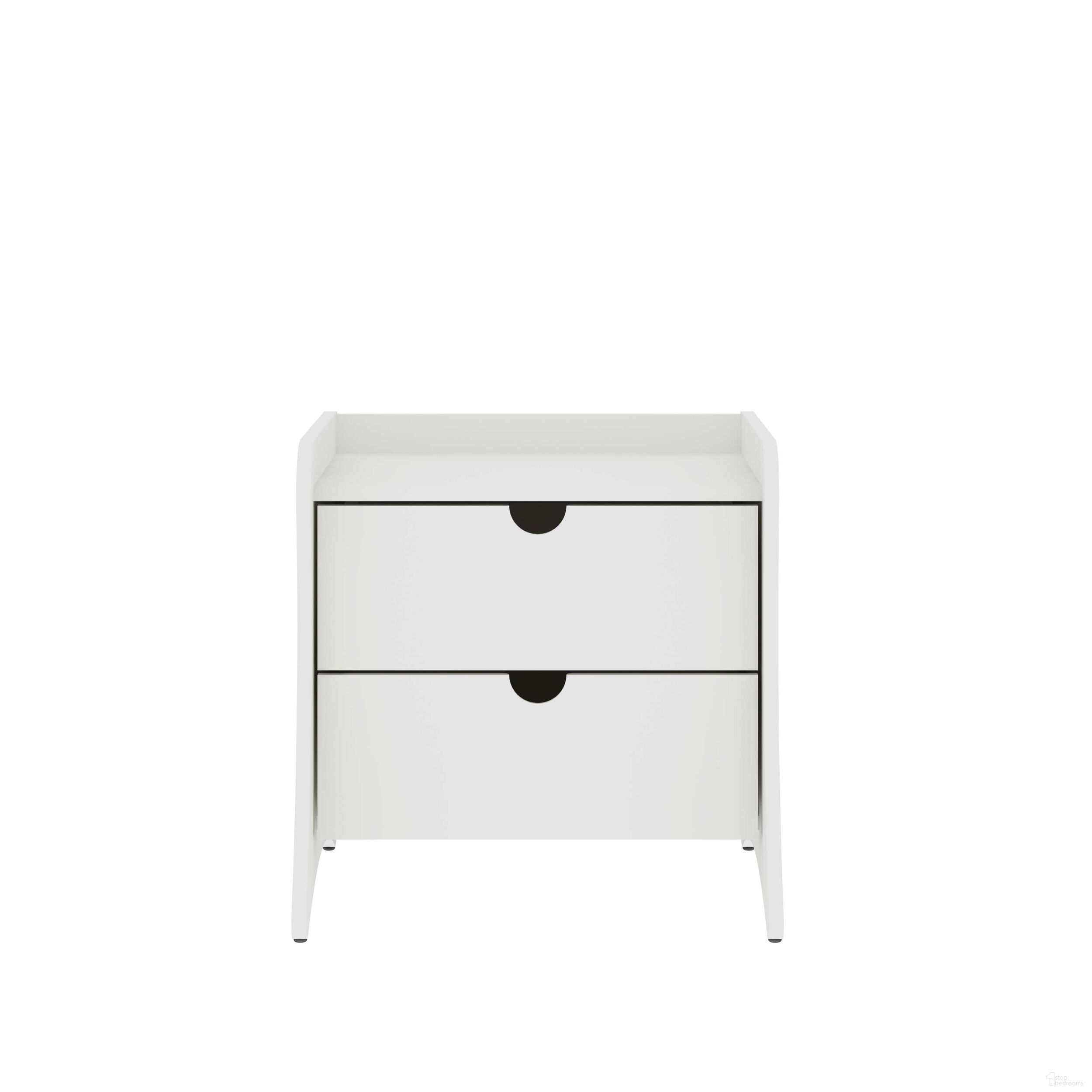 The appearance of Coney Nightstand In White designed by Manhattan Comfort in the transitional interior design. This white piece of furniture  was selected by 1StopBedrooms from Coney Collection to add a touch of cosiness and style into your home. Sku: 181GMC1. Material: MDF.