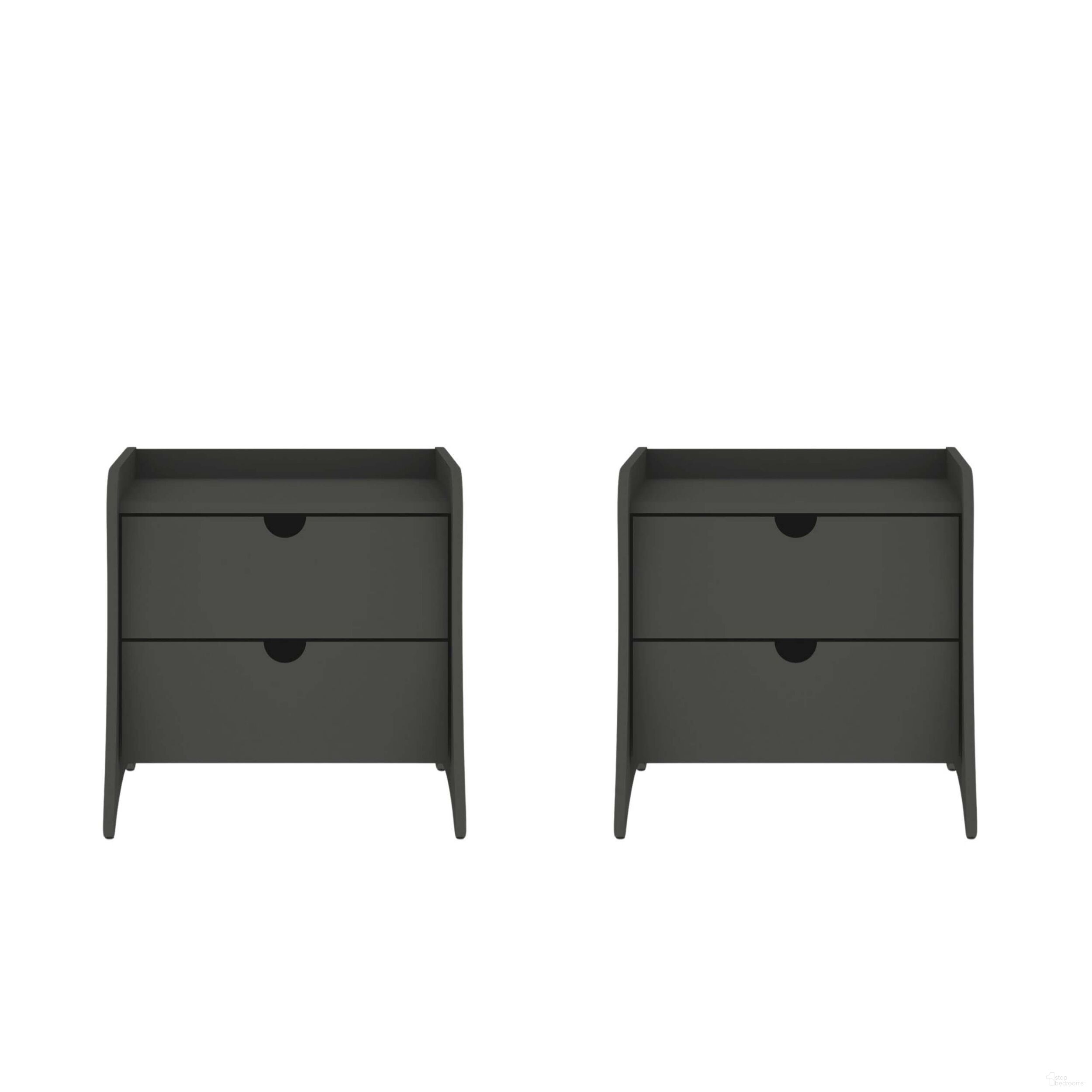 The appearance of Coney Nightstand Set of 2 In Grey designed by Manhattan Comfort in the transitional interior design. This grey piece of furniture was selected by 1StopBedrooms from Coney Collection to add a touch of cosiness and style into your home. Sku: 181GMC9;181GMC9. Material: MDF.