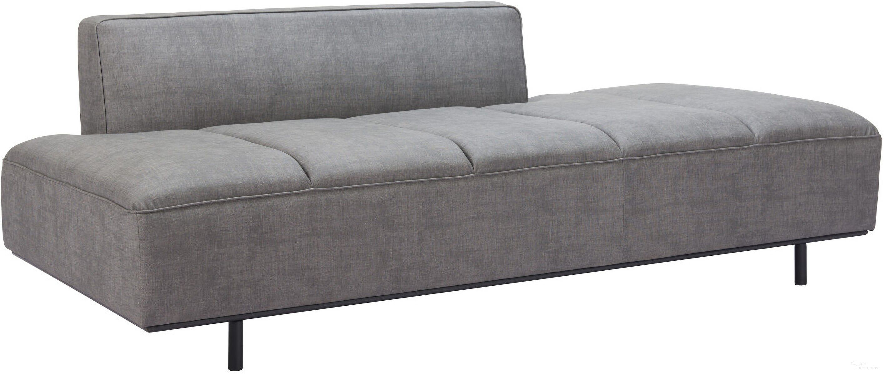 The appearance of Confection Sofa In Gray designed by Zuo Modern in the modern / contemporary interior design. This gray piece of furniture was selected by 1StopBedrooms from Confection Collection to add a touch of cosiness and style into your home. Sku: 110079. Material: Faux Leather.