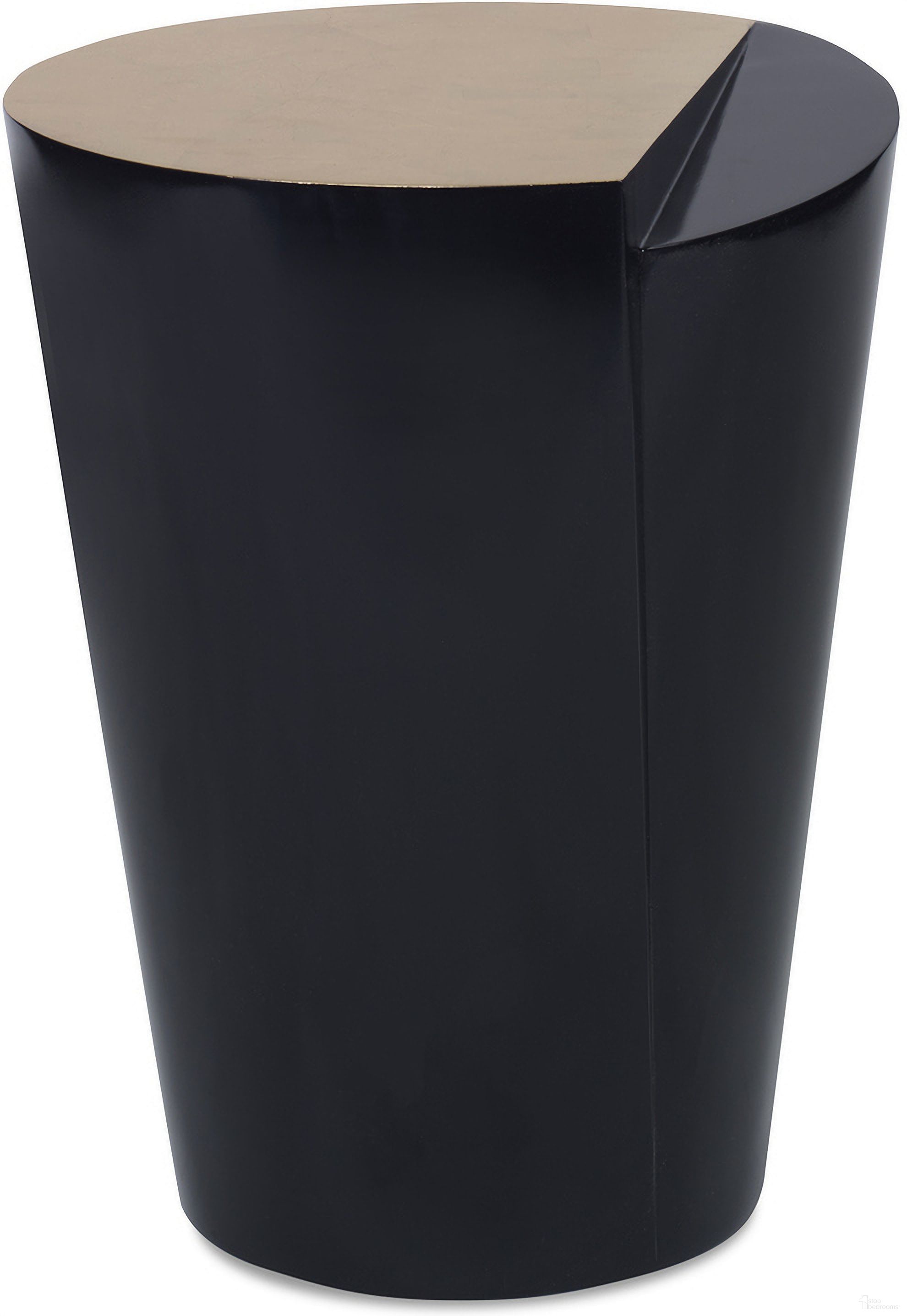 The appearance of Conical Spot Table-Black In Black and Gold designed by Maitland-Smith in the modern / contemporary interior design. This black/gold piece of furniture  was selected by 1StopBedrooms from Maitland Smith Collection to add a touch of cosiness and style into your home. Sku: 8346-32B. Material: Cast Resin.