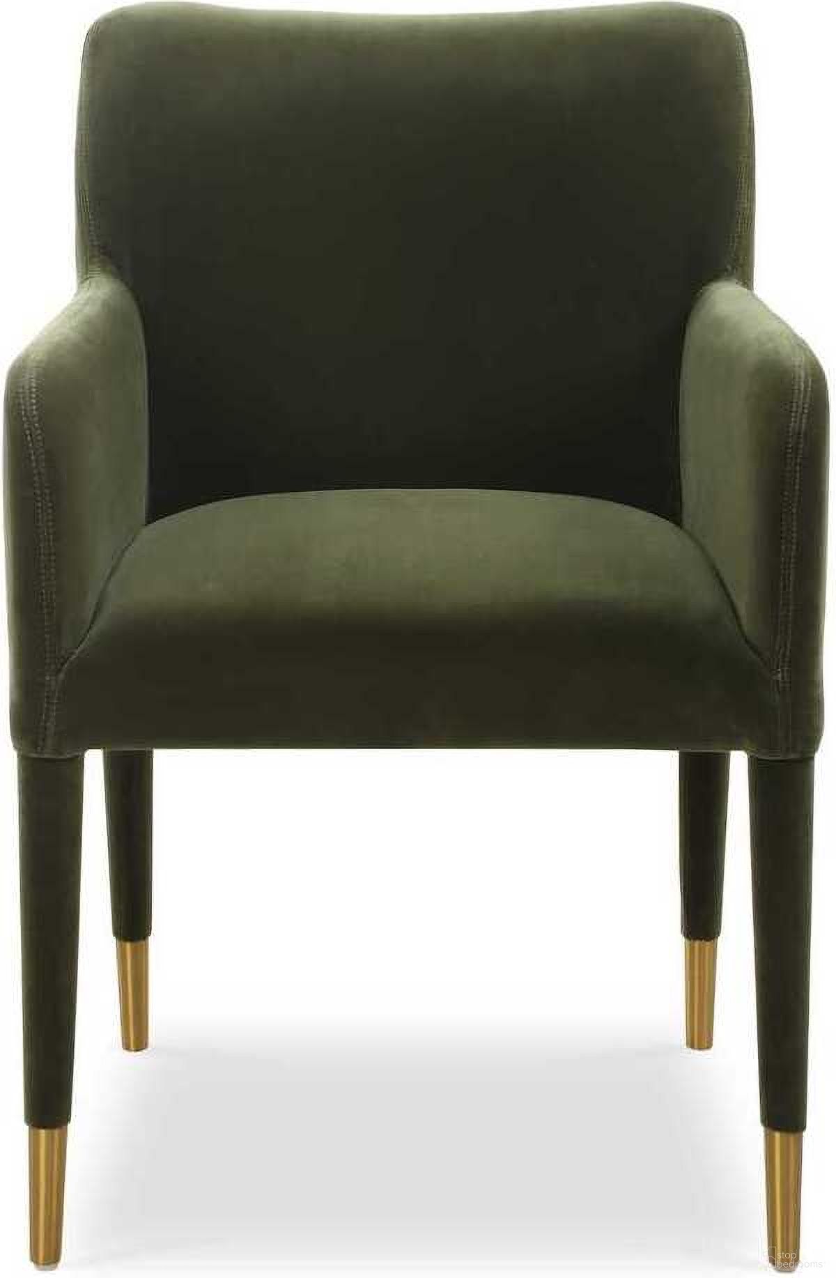 The appearance of Conifer Moss Dining Arm Chair In Green designed by Uttermost in the modern / contemporary interior design. This green piece of furniture  was selected by 1StopBedrooms from Conifer Collection to add a touch of cosiness and style into your home. Sku: 23941. Material: Fabric. Chair Type: Arm Chair.