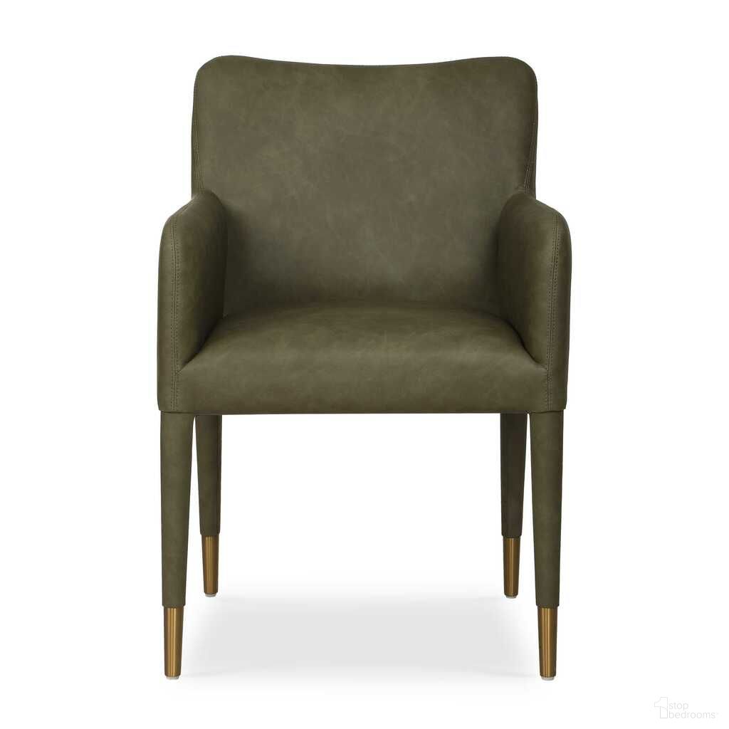 The appearance of Conifer Pine Dining Armchair In Green designed by Uttermost in the modern / contemporary interior design. This green piece of furniture  was selected by 1StopBedrooms from Conifer Collection to add a touch of cosiness and style into your home. Sku: 53056. Material: Fabric. Chair Type: Arm Chair.