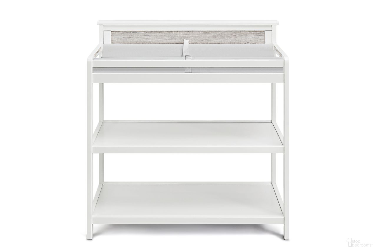 Connelly Changing Table In White and Rockport Gray