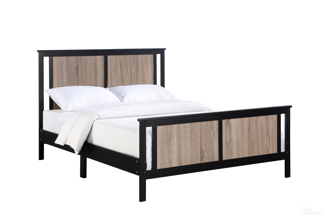 The appearance of Connelly Reversible Panel Twin Bed In Black and Vintage Walnut designed by Olive and Opie in the transitional interior design. This black/vintage walnut piece of furniture  was selected by 1StopBedrooms from Connelly Collection to add a touch of cosiness and style into your home. Sku: 27511-BLK. Bed Type: Panel Bed. Material: Wood. Bed Size: Twin.