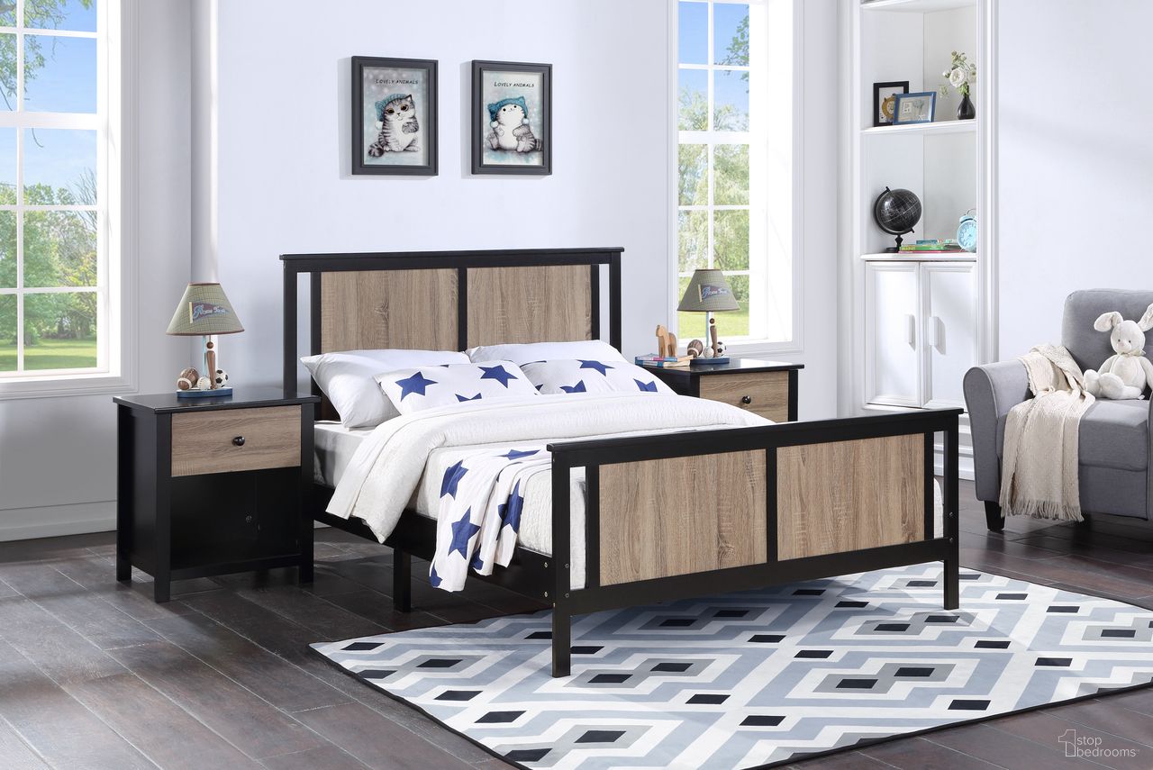 The appearance of Connelly Youth Reversible Panel Bedroom Set In Black and Vintage Walnut designed by Olive and Opie in the transitional interior design. This black/vintage walnut piece of furniture was selected by 1StopBedrooms from Connelly Collection to add a touch of cosiness and style into your home. Sku: 27511-BLK;27502-BLK. Material: Wood. Bed Size: Full.