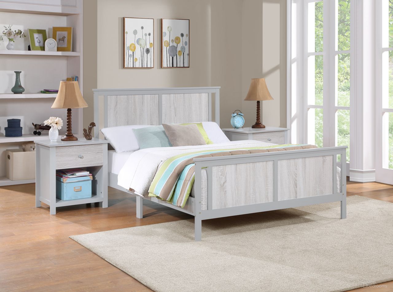 The appearance of Connelly Youth Reversible Panel Bedroom Set In Gray and Rockport Gray designed by Olive and Opie in the transitional interior design. This gray/rockport gray piece of furniture  was selected by 1StopBedrooms from Connelly Collection to add a touch of cosiness and style into your home. Sku: 27511-GRY;27502-GRY. Material: Wood. Bed Size: Full.