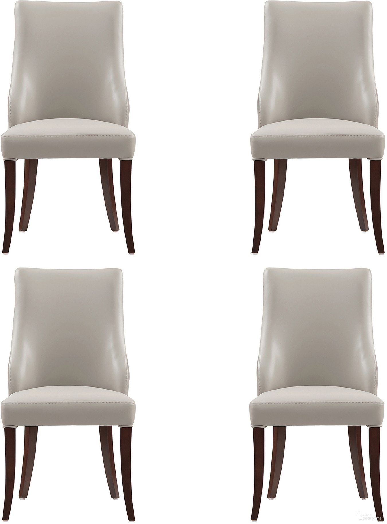 The appearance of Connie Dining Chair Set of 4 In Light Grey designed by Manhattan Comfort in the modern / contemporary interior design. This light grey piece of furniture  was selected by 1StopBedrooms from Connie Collection to add a touch of cosiness and style into your home. Sku: DC095-LG;DC095-LG. Material: Beech. Chair Type: Side Chair.