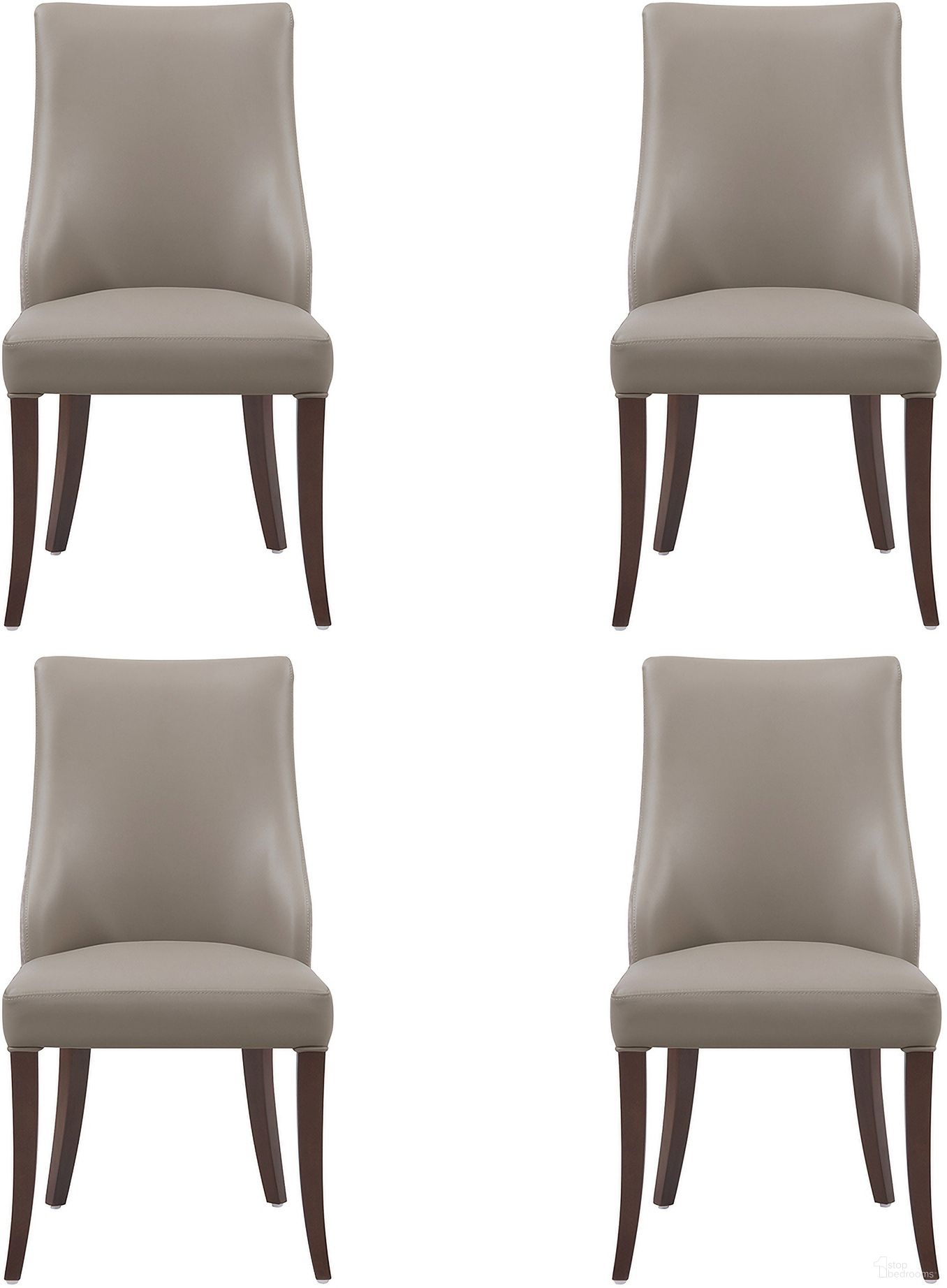 The appearance of Connie Dining Chair Set of 4 In Taupe designed by Manhattan Comfort in the modern / contemporary interior design. This taupe piece of furniture  was selected by 1StopBedrooms from Connie Collection to add a touch of cosiness and style into your home. Sku: DC095-TP;DC095-TP. Material: Beech. Chair Type: Side Chair.