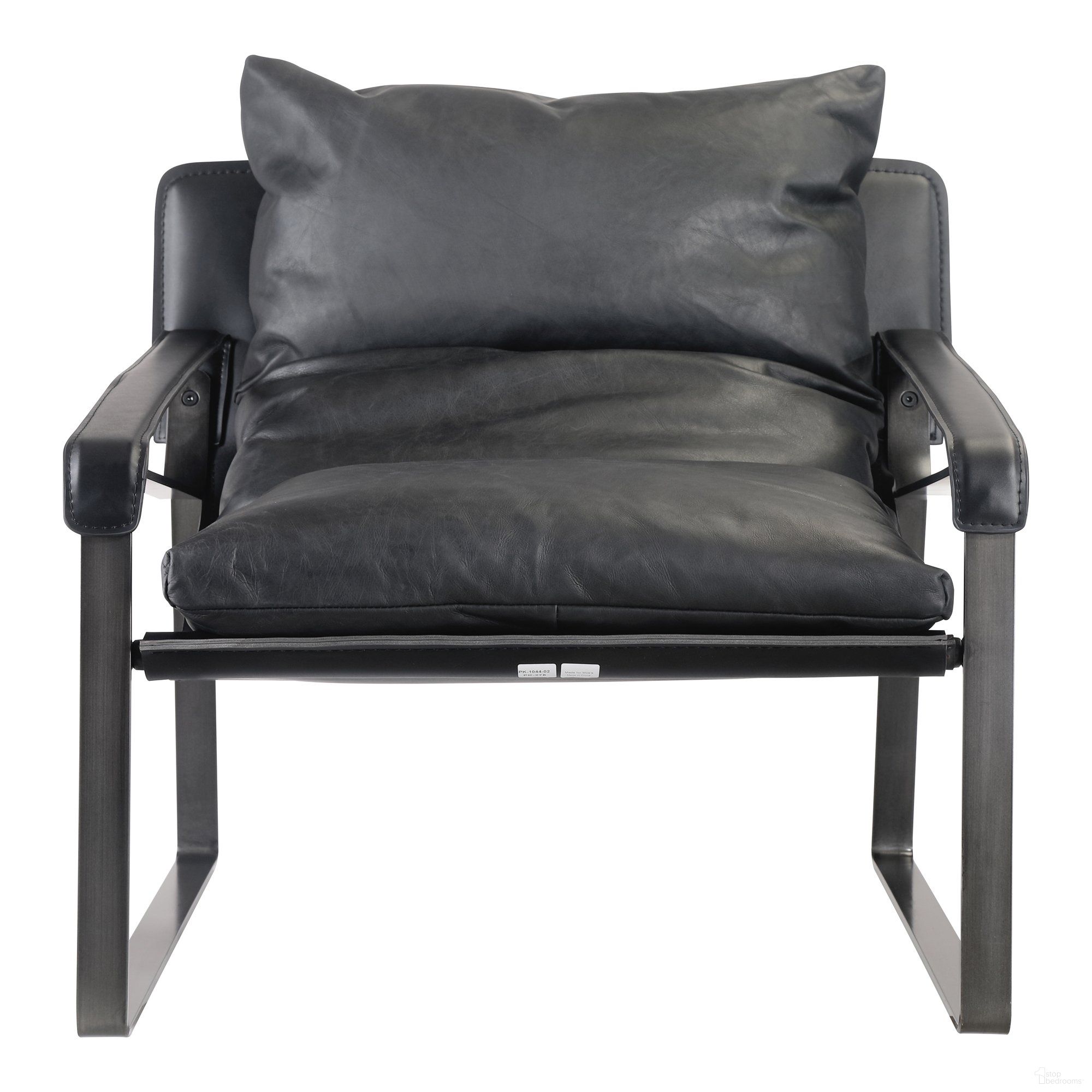 The appearance of Connor Club Chair Black designed by Moes Home in the modern / contemporary interior design. This black piece of furniture  was selected by 1StopBedrooms from Connor Collection to add a touch of cosiness and style into your home. Sku: PK-1044-02. Material: Leather.