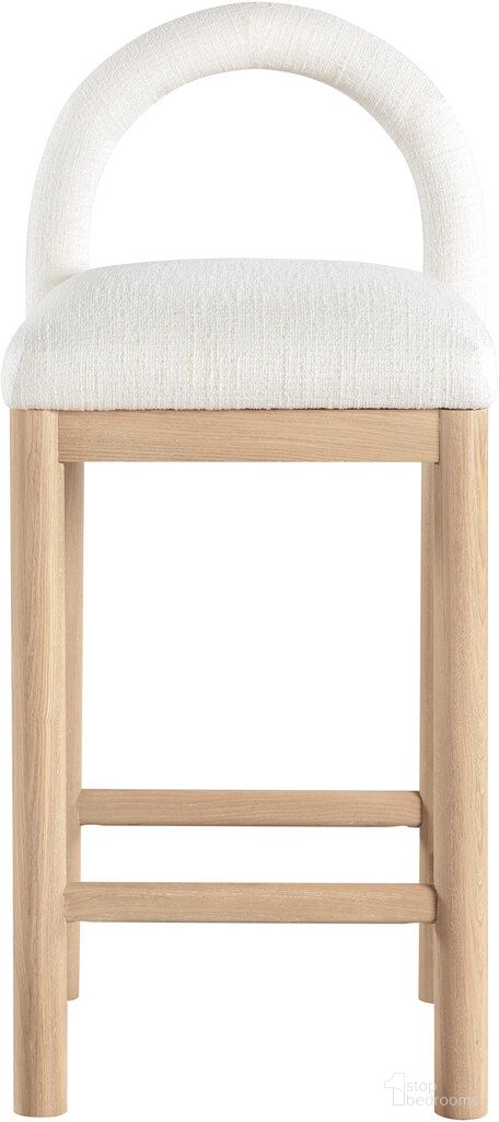 The appearance of Conrad Linen Textured Fabric Counter Stool In Natural and Cream designed by Meridian in the modern / contemporary interior design. This natural/cream piece of furniture  was selected by 1StopBedrooms from Conrad Collection to add a touch of cosiness and style into your home. Sku: 11031Cream-C. Material: Polyester.