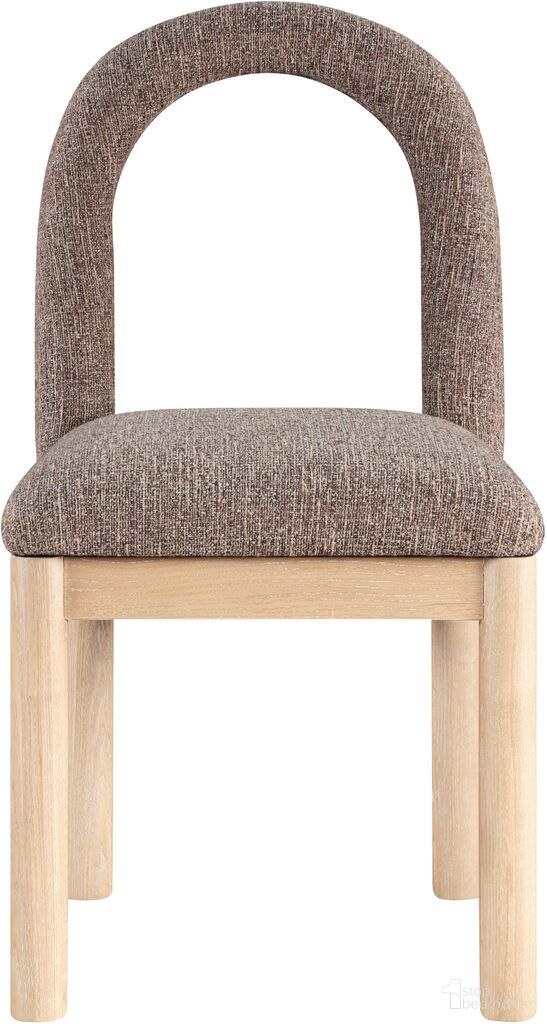 The appearance of Conrad Linen Textured Fabric Dining Chair In Brown and Natural designed by Meridian in the modern / contemporary interior design. This brown and natural piece of furniture was selected by 1StopBedrooms from Conrad Collection to add a touch of cosiness and style into your home. Sku: 11004Brown-C. Material: Polyester. Chair Type: Side Chair.