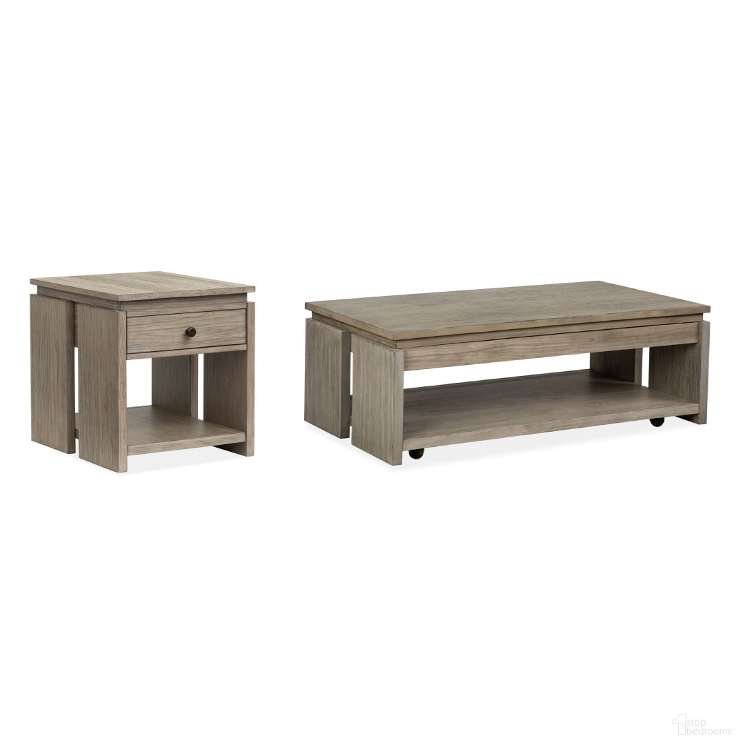 The appearance of Conrad Rectangular Occasional Table Set In Stone Harbor Grey designed by Magnussen in the modern / contemporary interior design. This stone harbor grey piece of furniture  was selected by 1StopBedrooms from Conrad Collection to add a touch of cosiness and style into your home. Sku: T5865-50;T5865-03. Material: Pine.