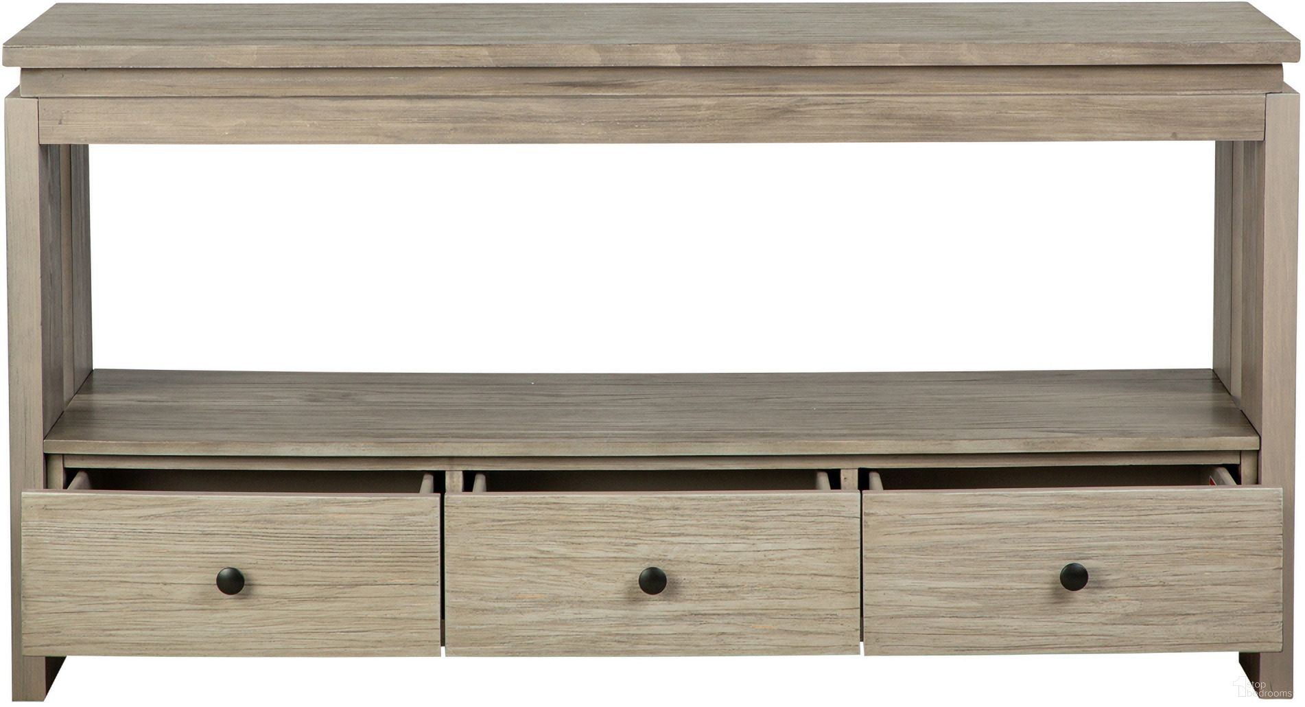The appearance of Conrad Rectangular Sofa Table In Stone Harbor Grey designed by Magnussen in the modern / contemporary interior design. This stone harbor grey piece of furniture was selected by 1StopBedrooms from Conrad Collection to add a touch of cosiness and style into your home. Sku: T5865-73. Material: Pine Veneer.