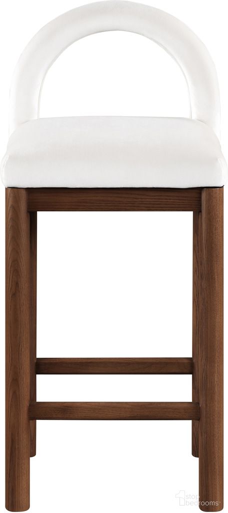 The appearance of Conrad Velvet Counter Stool In Brown and Cream designed by Meridian in the modern / contemporary interior design. This brown and cream piece of furniture was selected by 1StopBedrooms from Conrad Collection to add a touch of cosiness and style into your home. Sku: 11036Cream-C. Material: Velvet.