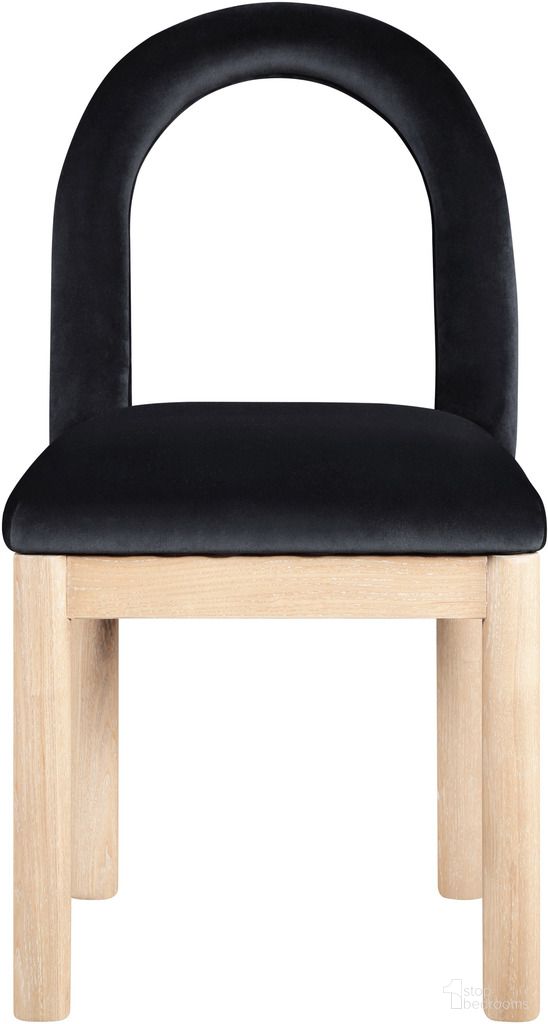 The appearance of Conrad Velvet Dining Chair In Black and Natural designed by Meridian in the modern / contemporary interior design. This black and natural piece of furniture was selected by 1StopBedrooms from Conrad Collection to add a touch of cosiness and style into your home. Sku: 11007Black-C. Material: Velvet. Chair Type: Side Chair.