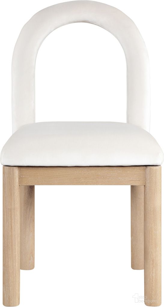 The appearance of Conrad Velvet Dining Chair In Natural and Cream designed by Meridian in the modern / contemporary interior design. This natural/cream piece of furniture was selected by 1StopBedrooms from Conrad Collection to add a touch of cosiness and style into your home. Sku: 11007Cream-C. Material: Velvet. Chair Type: Side Chair.