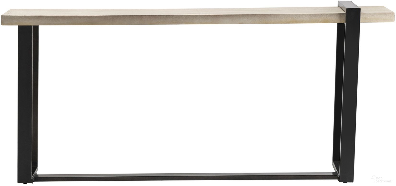 The appearance of Console/Sofa Table In Cream and Black designed by Crestview Collection in the transitional interior design. This cream and black piece of furniture  was selected by 1StopBedrooms from  to add a touch of cosiness and style into your home. Sku: CVFNR5098. Material: Solid Wood.