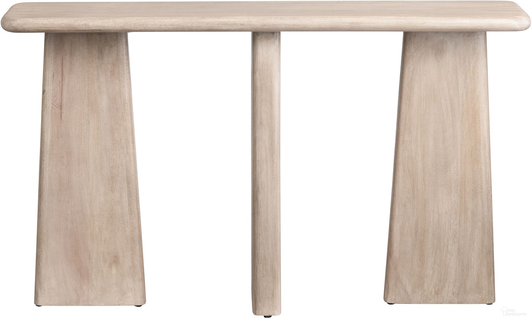 The appearance of Console/Sofa Table In Tan and White designed by Crestview Collection in the transitional interior design. This tan/white piece of furniture was selected by 1StopBedrooms from to add a touch of cosiness and style into your home. Sku: CVFNR4606. Material: Solid Wood.