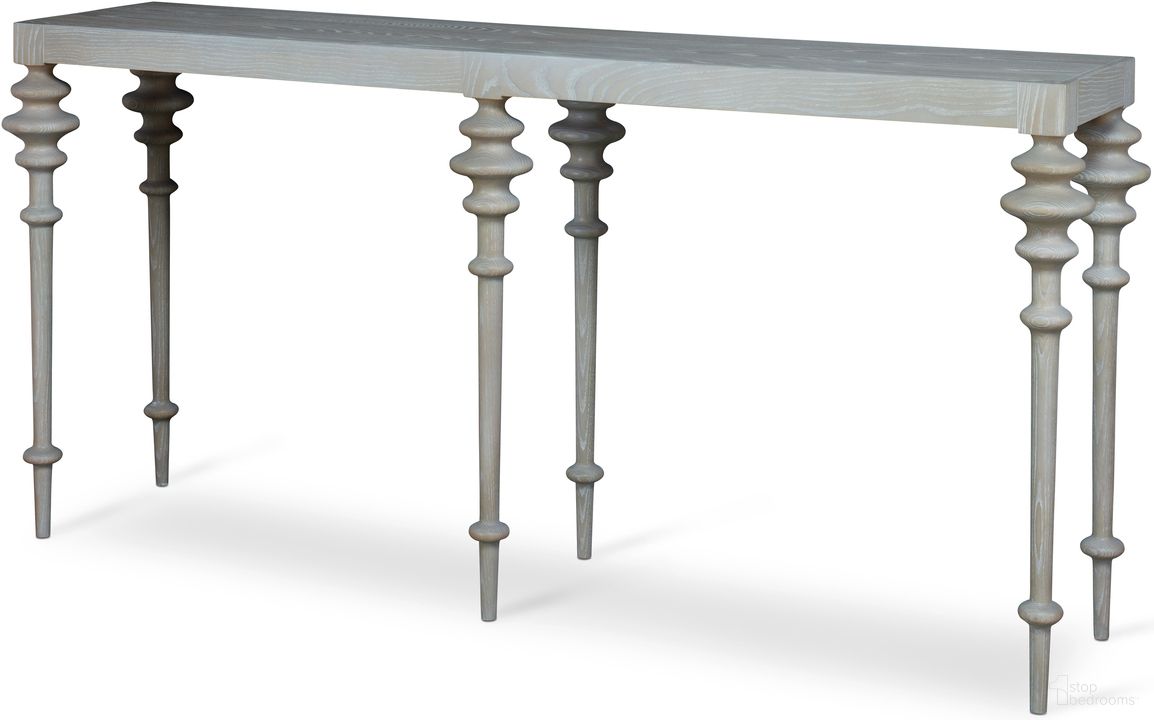 The appearance of Console Table In Sand designed by Century Furniture in the modern / contemporary interior design. This sand piece of furniture  was selected by 1StopBedrooms from Cadence Collection to add a touch of cosiness and style into your home. Sku: CA2-722. Material: Oak Veneer.