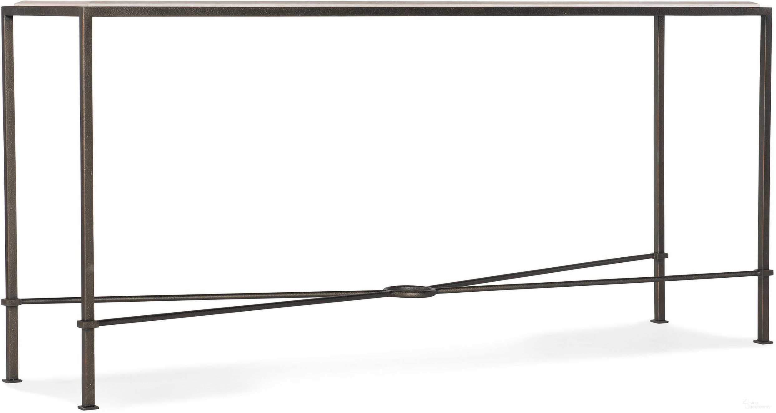 The appearance of Melange Console Table designed by Hooker in the transitional interior design. This gray piece of furniture was selected by 1StopBedrooms from Melange Collection to add a touch of cosiness and style into your home. Sku: 5914-80151-00. Material: Marble.