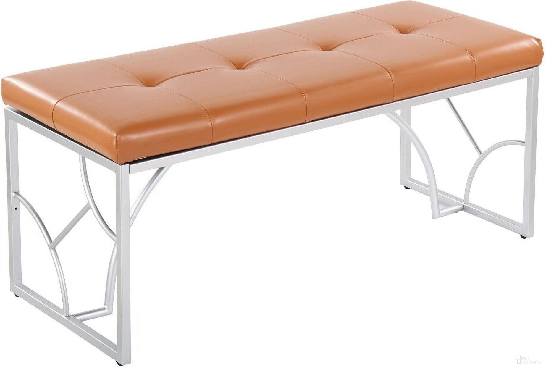 The appearance of Constellation Bench In Camel/Chrome designed by Lumisource in the modern / contemporary interior design. This camel piece of furniture  was selected by 1StopBedrooms from Constellation Collection to add a touch of cosiness and style into your home. Sku: BC-CONSTELLATIONPU2 SVCAM. Material: Leather.