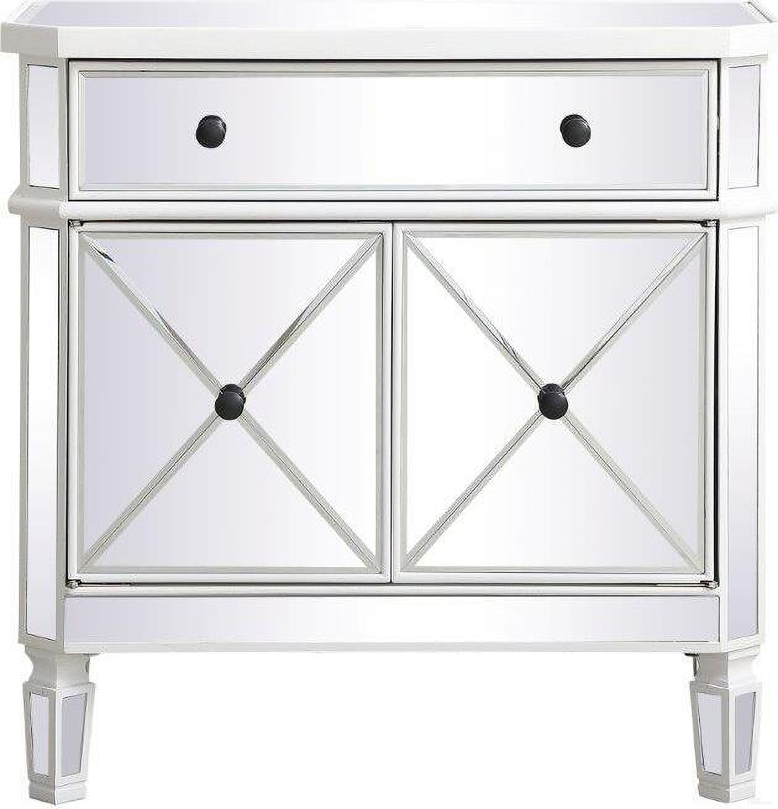 The appearance of Contempo 32 Inch Mirrored Cabinet In Antique White designed by Elegant Lighting in the modern / contemporary interior design. This antique white piece of furniture was selected by 1StopBedrooms from Contempo Collection to add a touch of cosiness and style into your home. Sku: MF6-1002AW. Material: Wood.