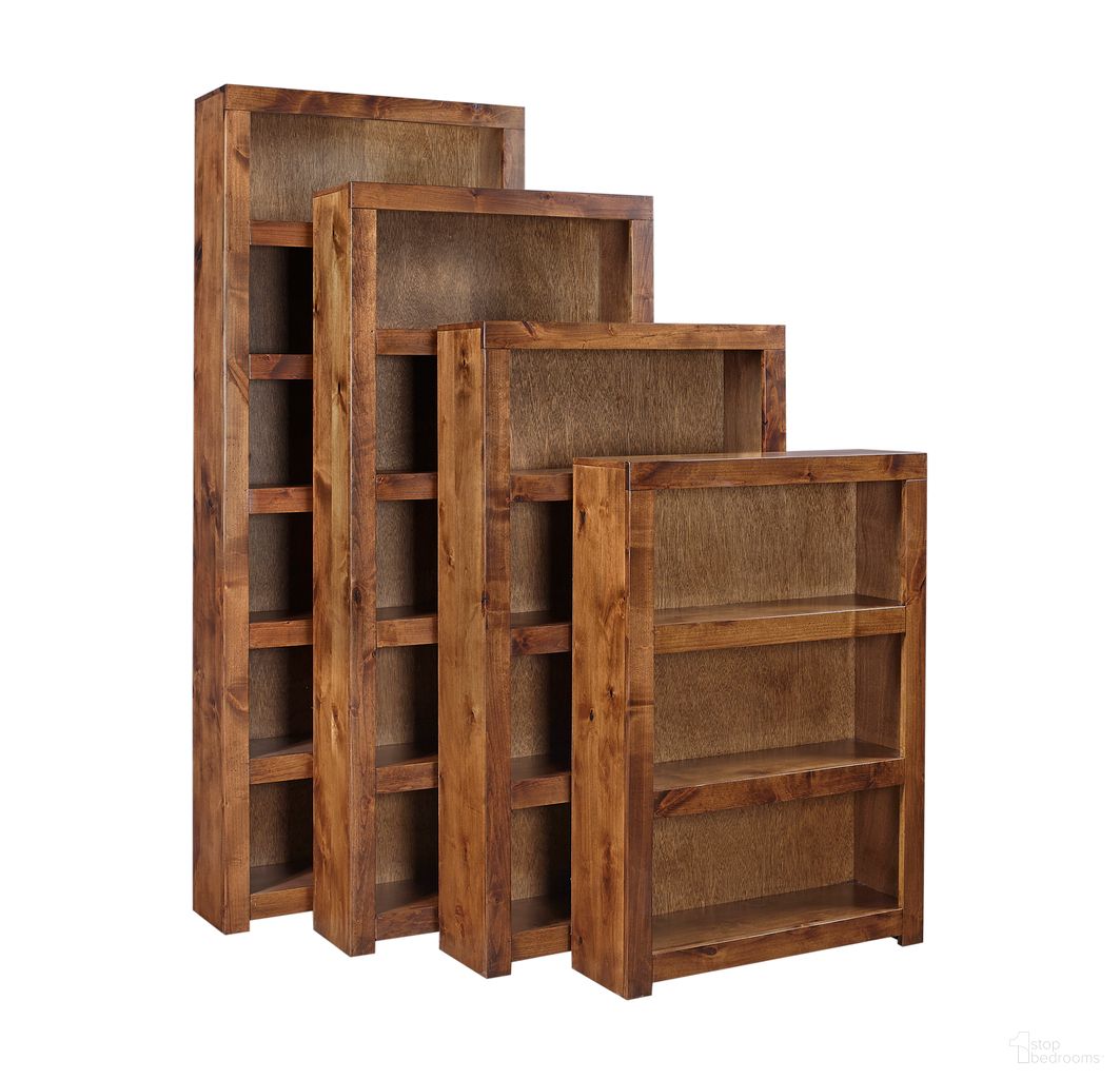 The appearance of Contemporary Alder 48 Inch Bookcase In Fruitwood designed by Aspenhome in the modern / contemporary interior design. This fruitwood piece of furniture was selected by 1StopBedrooms from Contemporary Alder Collection to add a touch of cosiness and style into your home. Sku: DL3448-FRT. Material: Wood.