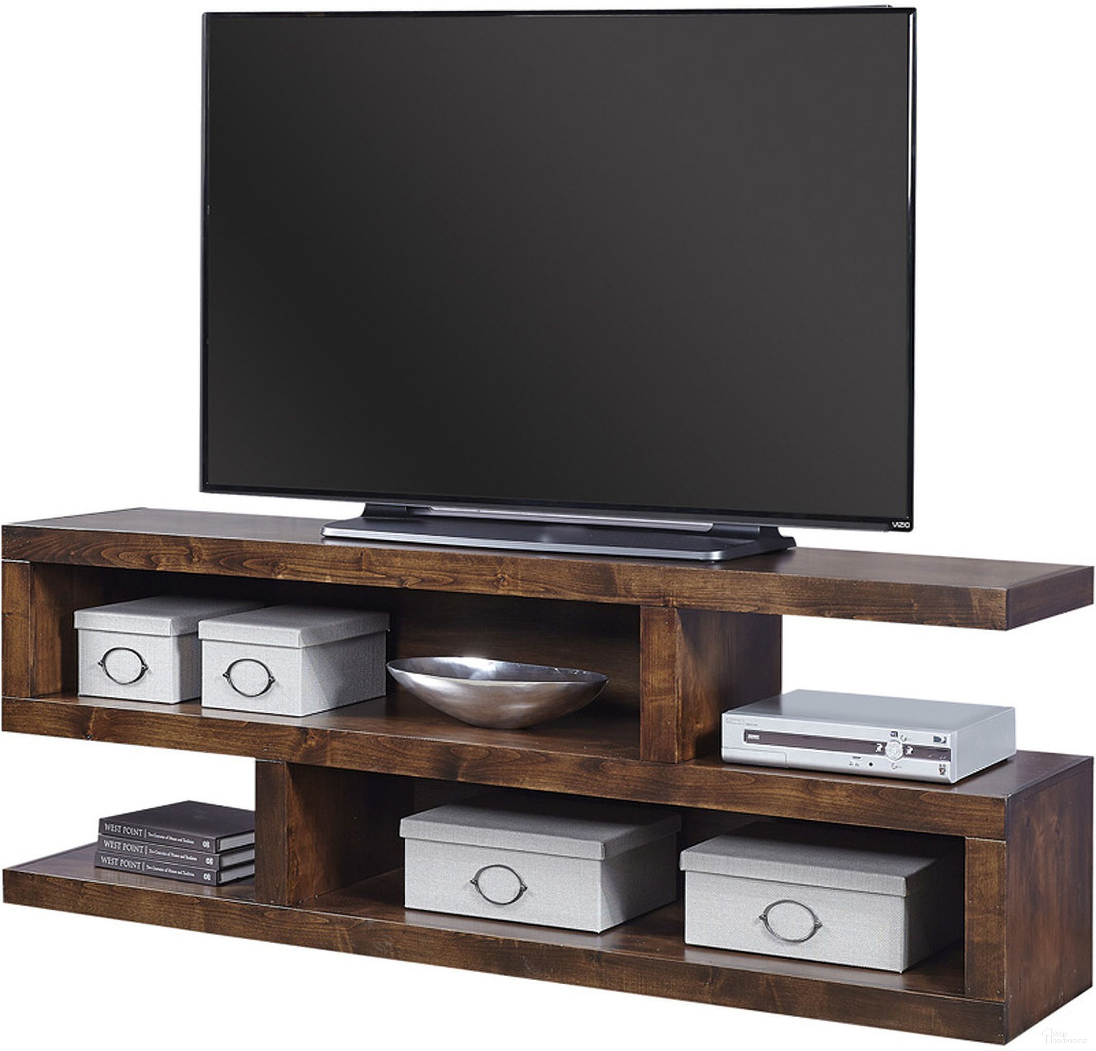 The appearance of Contemporary Alder 74 Inch Open S Console In Dark Brown designed by Aspenhome in the modern / contemporary interior design. This dark brown piece of furniture  was selected by 1StopBedrooms from Contemporary Alder Collection to add a touch of cosiness and style into your home. Sku: DL1075-TOB. Material: Wood.