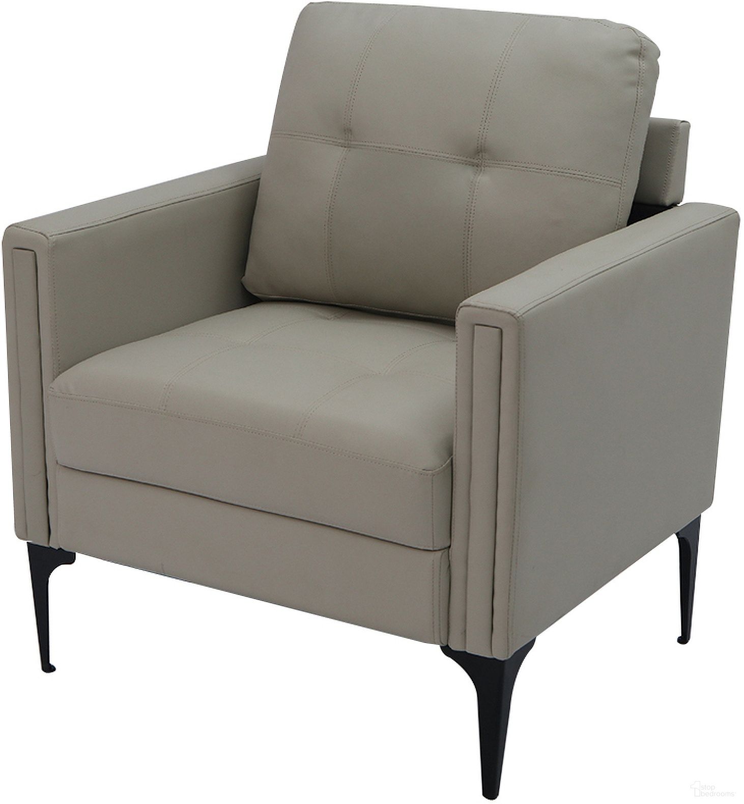 The appearance of Contemporary Arm Chair In Beige designed by AC Pacific in the modern / contemporary interior design. This beige piece of furniture  was selected by 1StopBedrooms from  to add a touch of cosiness and style into your home. Sku: JEFF CHAIR-BEIGE. Material: Faux Leather.