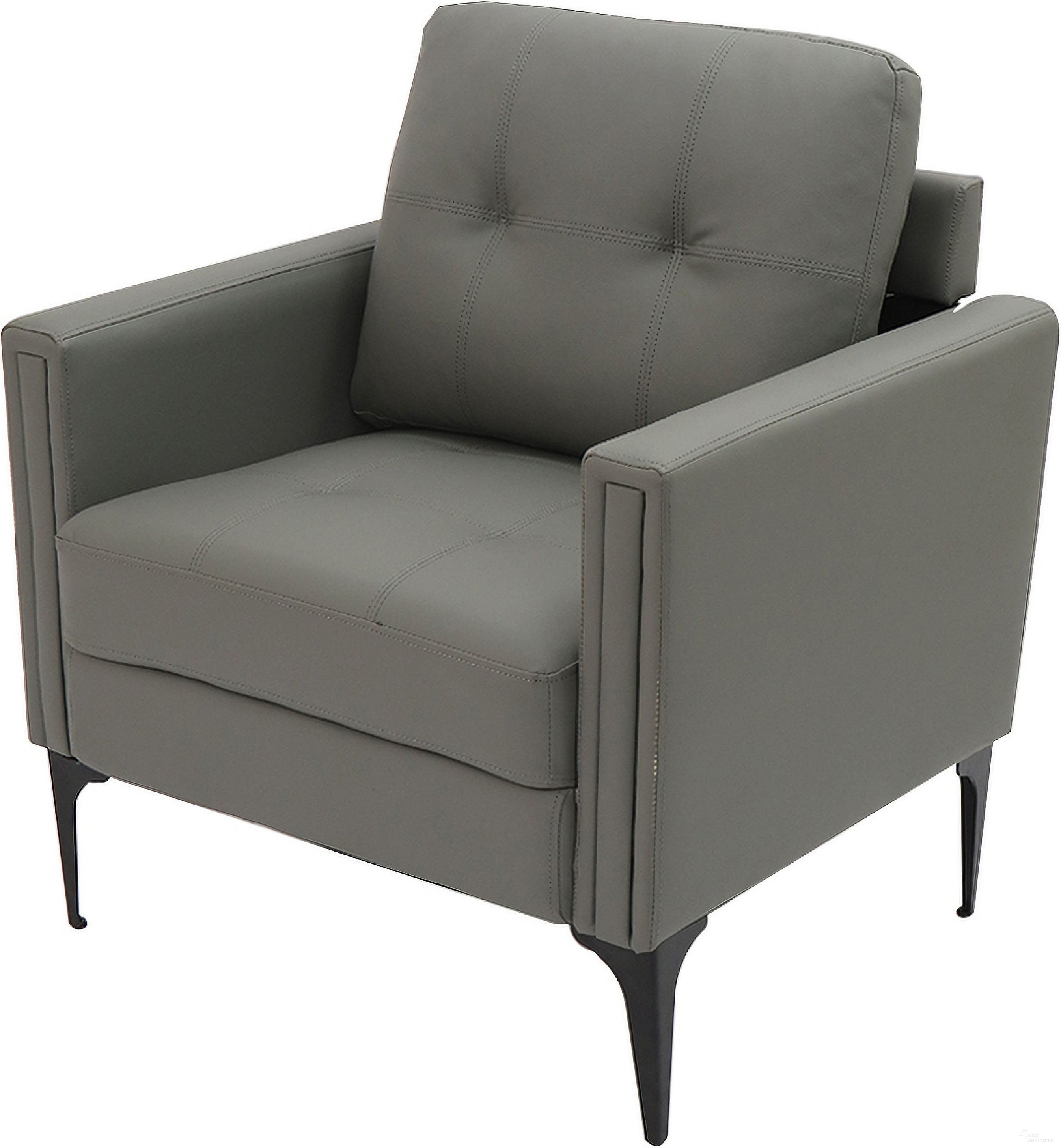 The appearance of Contemporary Arm Chair In Grey designed by AC Pacific in the modern / contemporary interior design. This grey piece of furniture was selected by 1StopBedrooms from to add a touch of cosiness and style into your home. Sku: JEFF CHAIR-GRAY. Material: Faux Leather.