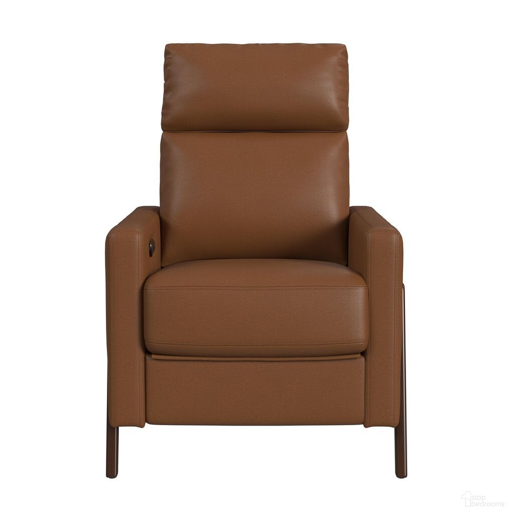 The appearance of Continental Power Recliner In Tan and Cherry designed by Picket House in the transitional interior design. This tan/cherry piece of furniture was selected by 1StopBedrooms from Continental Collection to add a touch of cosiness and style into your home. Sku: U-17740-8210-105PP. Material: PU.