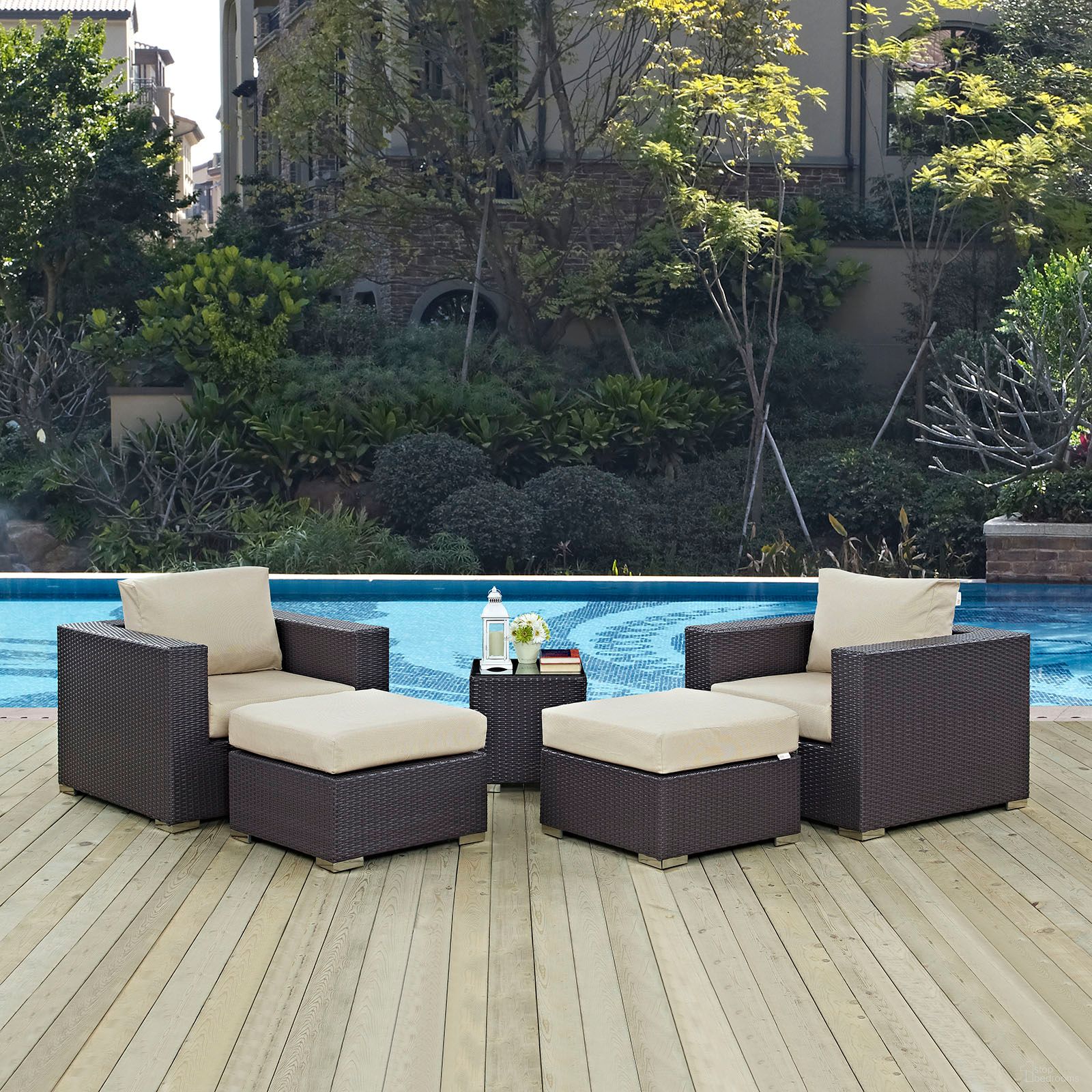 The appearance of Convene Espresso Beige 5 Piece Outdoor Patio Sectional Set EEI-2201-EXP-BEI-SET designed by Modway in the modern / contemporary interior design. This espresso beige piece of furniture was selected by 1StopBedrooms from Convene Collection to add a touch of cosiness and style into your home. Sku: EEI-2201-EXP-BEI-SET. Material: Steel.