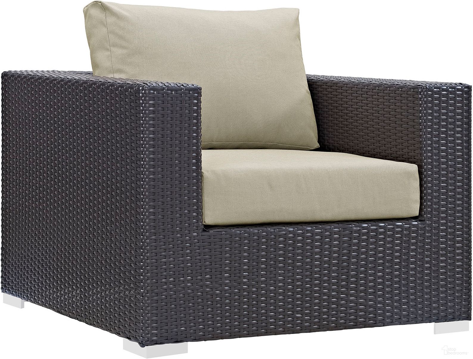 The appearance of Convene Espresso Beige Outdoor Patio Arm Chair designed by Modway in the modern / contemporary interior design. This espresso beige piece of furniture was selected by 1StopBedrooms from Convene Collection to add a touch of cosiness and style into your home. Sku: EEI-1906-EXP-BEI. Material: Steel.