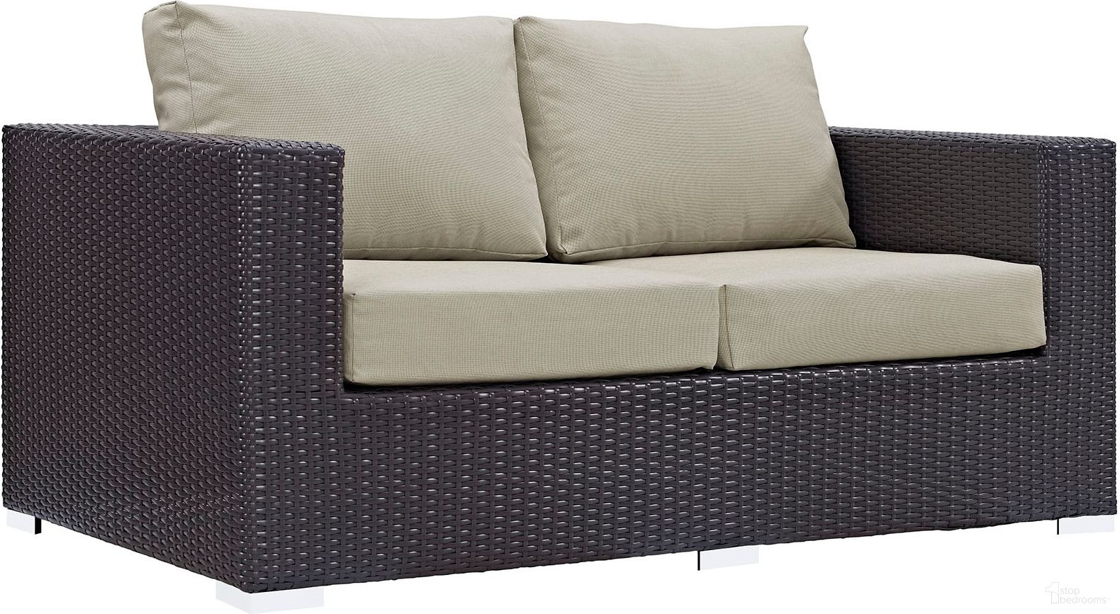 The appearance of Convene Espresso Beige Outdoor Patio Loveseat designed by Modway in the modern / contemporary interior design. This espresso beige piece of furniture was selected by 1StopBedrooms from Convene Collection to add a touch of cosiness and style into your home. Sku: EEI-1907-EXP-BEI. Material: Polyester.