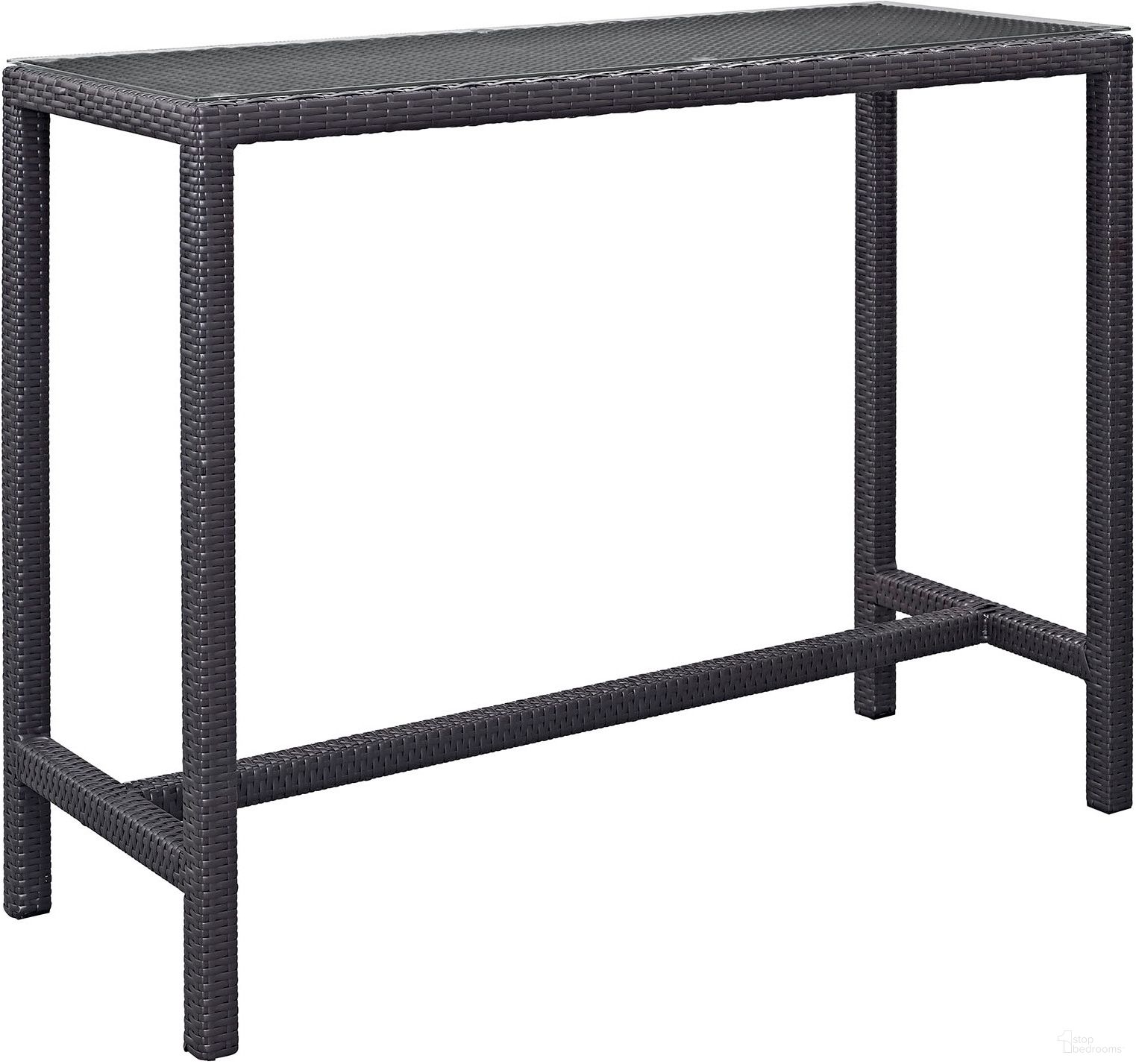 The appearance of Convene Espresso Large Outdoor Patio Bar Table designed by Modway in the modern / contemporary interior design. This espresso piece of furniture was selected by 1StopBedrooms from Convene Collection to add a touch of cosiness and style into your home. Sku: EEI-1954-EXP. Material: Aluminum.