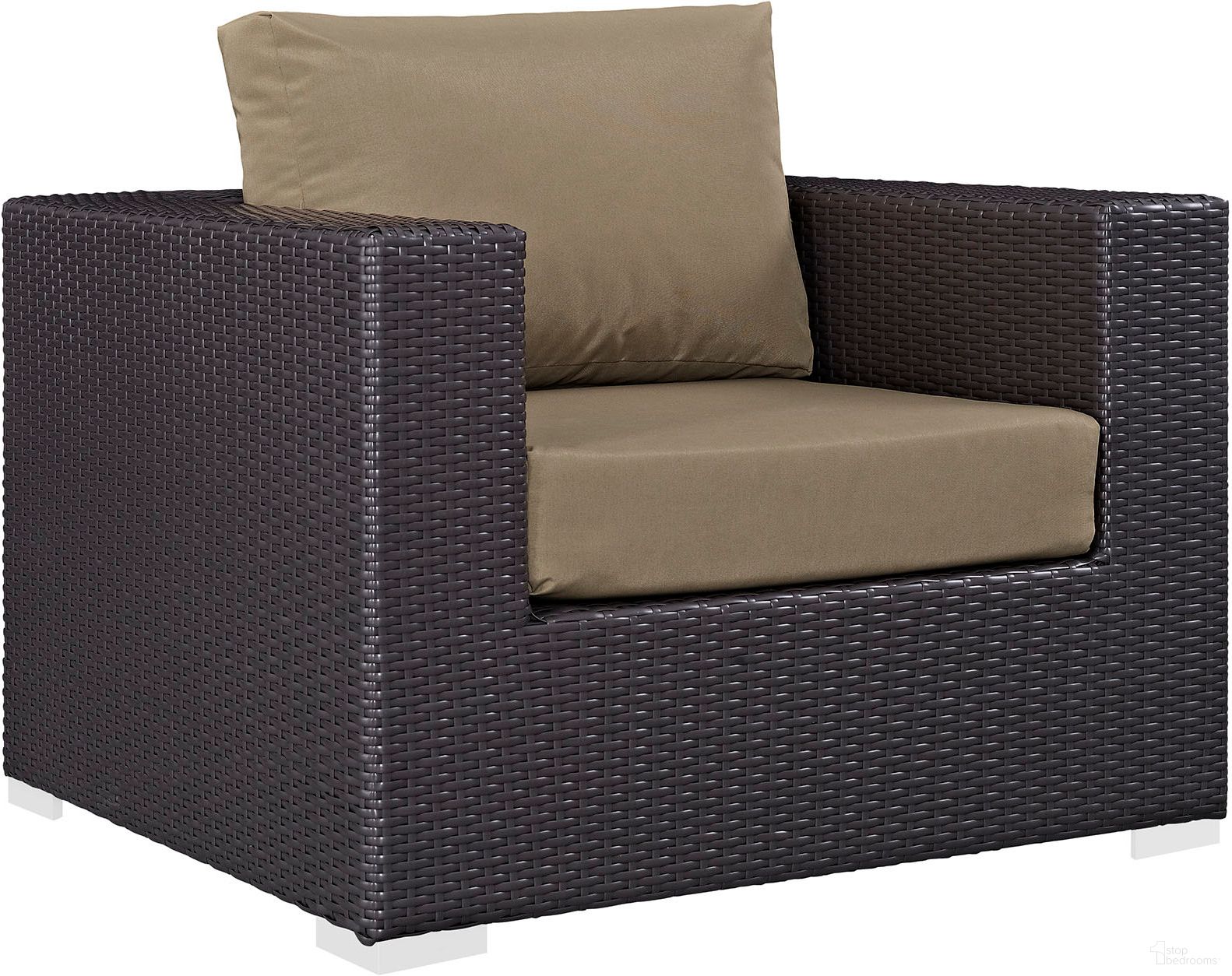 The appearance of Convene Espresso Mocha Outdoor Patio Arm Chair designed by Modway in the modern / contemporary interior design. This espresso mocha piece of furniture was selected by 1StopBedrooms from Convene Collection to add a touch of cosiness and style into your home. Sku: EEI-1906-EXP-MOC. Material: Steel.